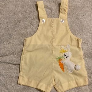 Vintage baby short overalls